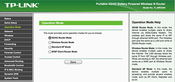 TPLINK MR3040 16