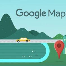 Google Maps na Androidzie z widżetem natężenia ruchu