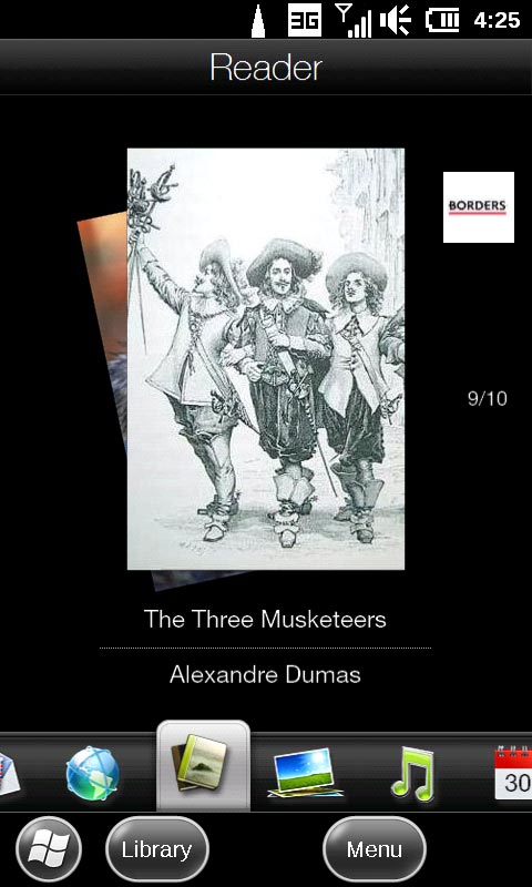 HTC Sense ebook tab