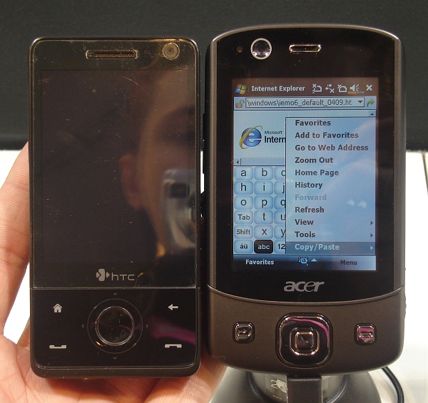 acer dx900 obok treo pro