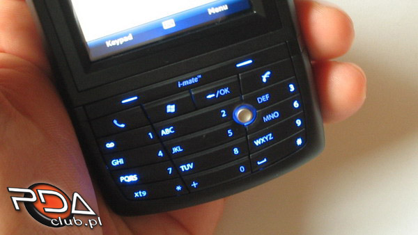 i-mate 8150 test - klawiatura backlight