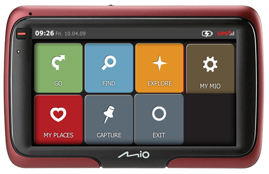 mio s501 front menu png