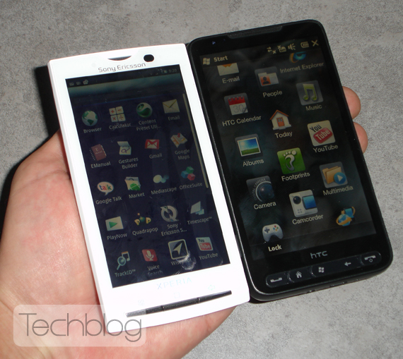 sonyericsson xperia x10 vs hd2