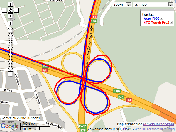 Acer F900 test - SS gps mapa 1