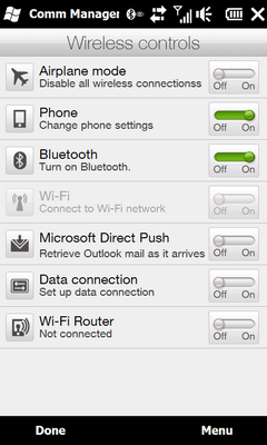 HTC Leo HD2 test - SS Comm Mgr