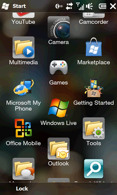 HTC Leo HD2 test - SS Menu Start 2