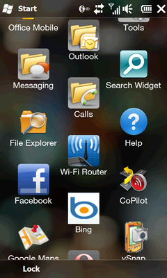 HTC Leo HD2 test - SS Menu Start 3