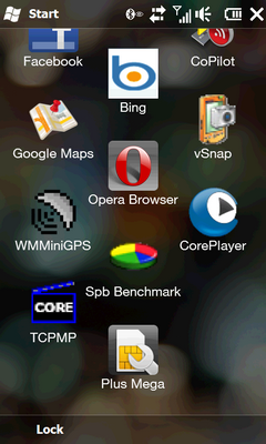 HTC Leo HD2 test - SS Menu Start 4