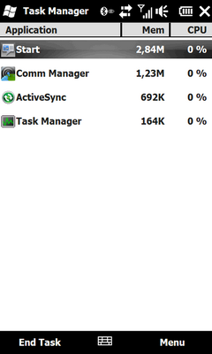 HTC Leo HD2 test - SS Task Mgr