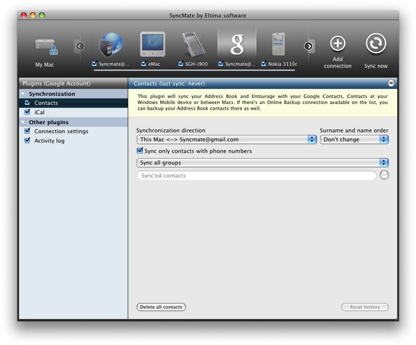 SyncMate 2 Mac Google