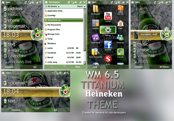 Titanium WM65 theme heineken