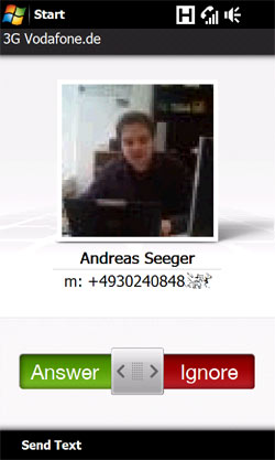 htc touch hd call slider