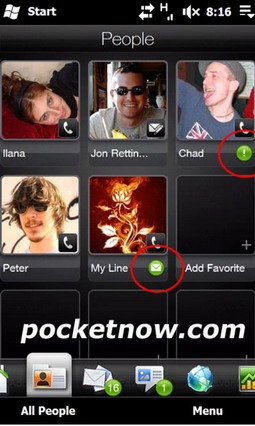 htc touchflo 3d contacts notif