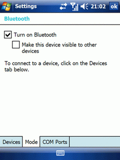 i-mate 8150 test - ss bluetooth