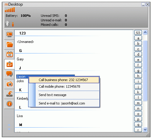 mdesktop contacts