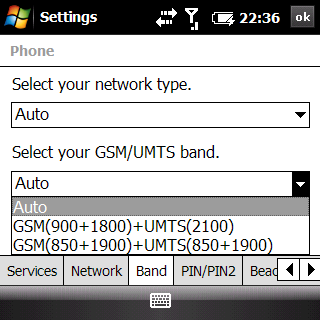 palm treo pro test - ss phone band