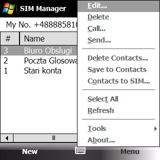 palm treo pro test - ss sim manager