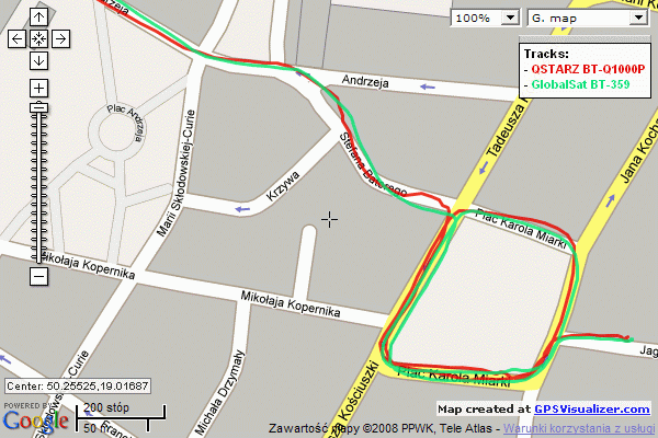 qstaraz bt-q1000p test - ss gps mapka 1